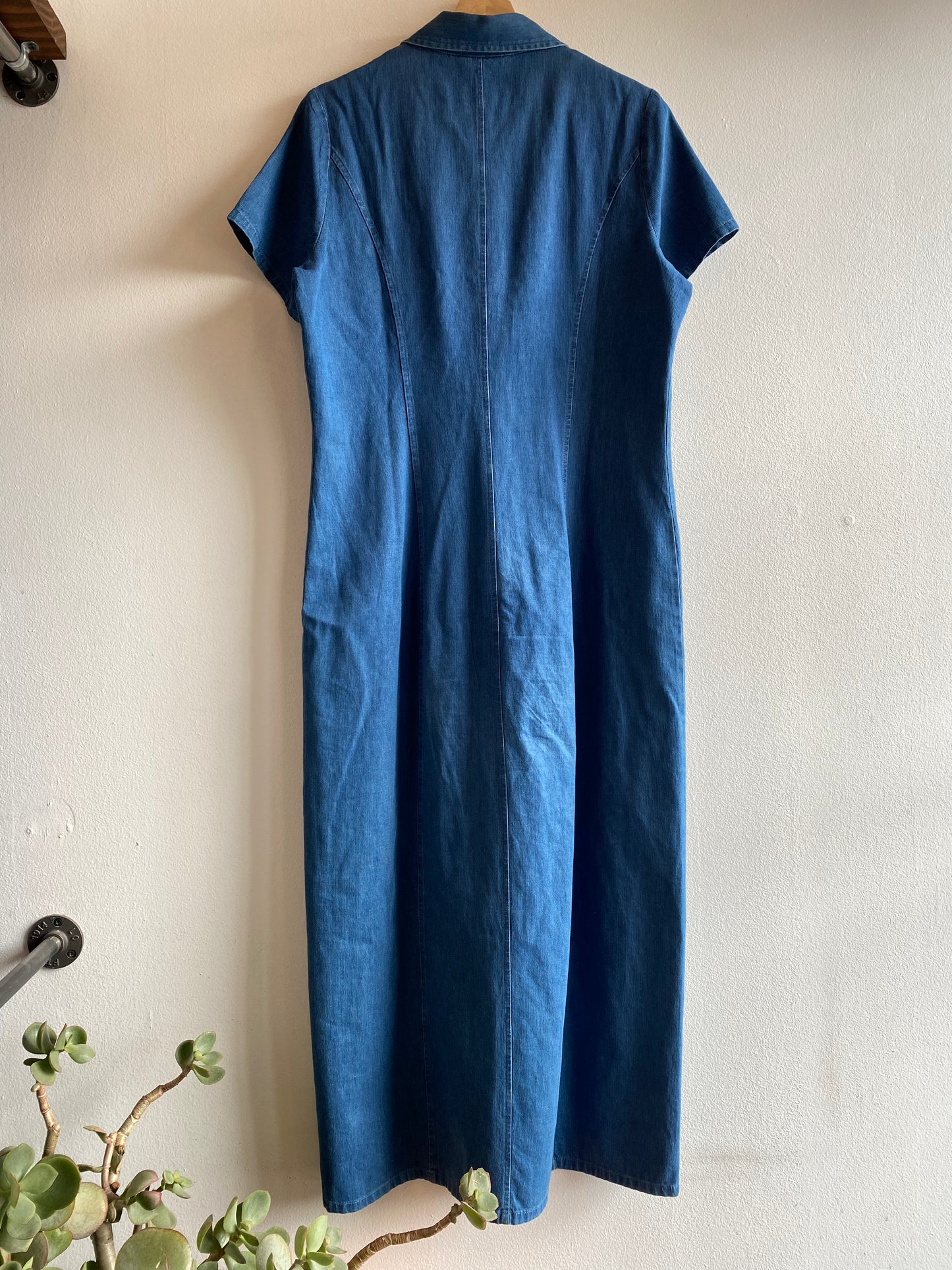 Vintage 90's Faded Glory Denim Maxi Dress - La Lovely Vintage 