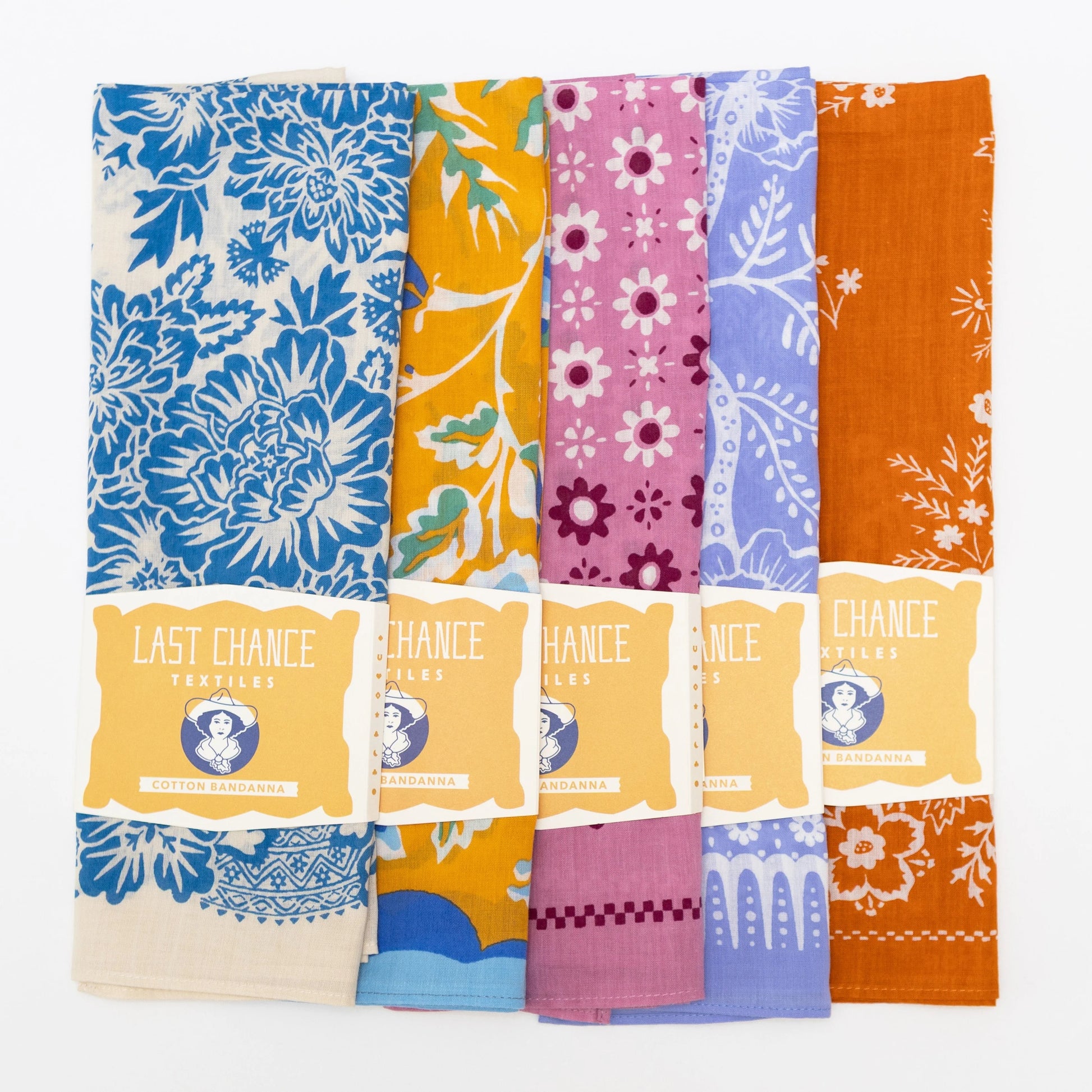 Last Chance Textiles - Cotton Bandana - La Lovely Vintage 
