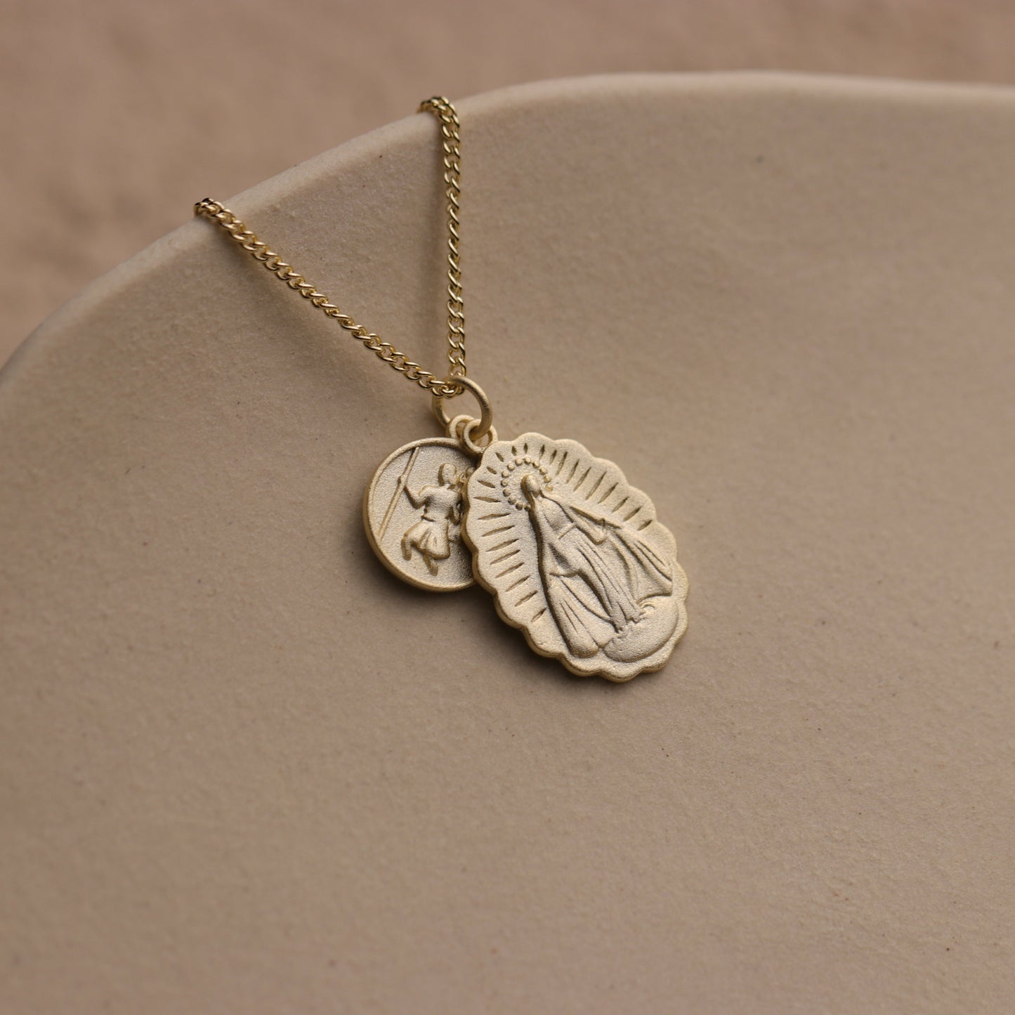 Santa Maria Mother Mary Necklace By La Lovely - La Lovely Vintage 