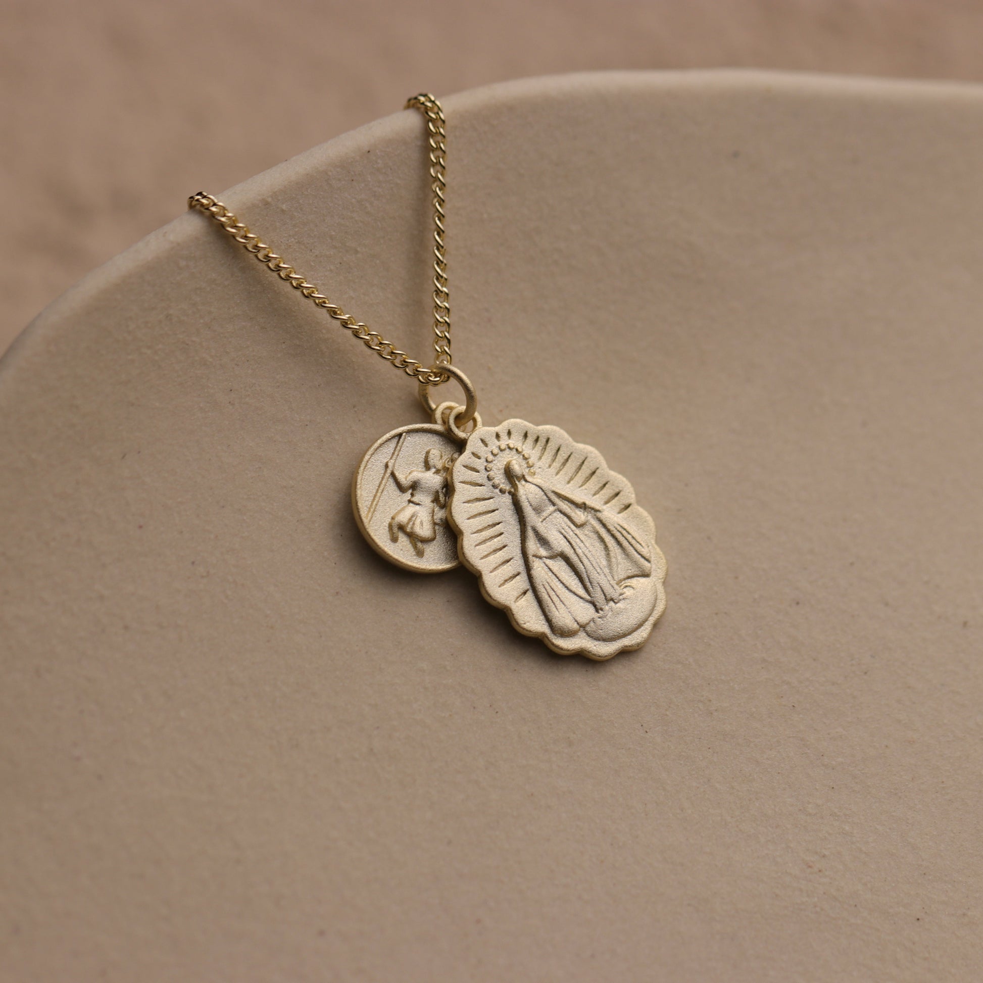 Santa Maria Mother Mary Necklace By La Lovely - La Lovely Vintage 