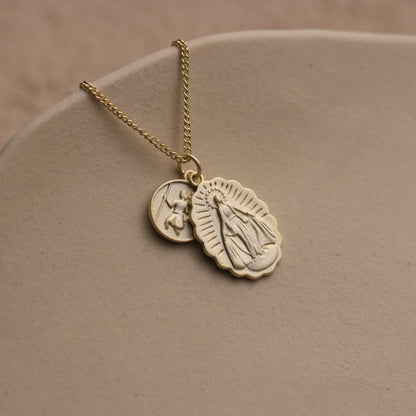 Santa Maria Mother Mary Necklace By La Lovely - La Lovely Vintage 
