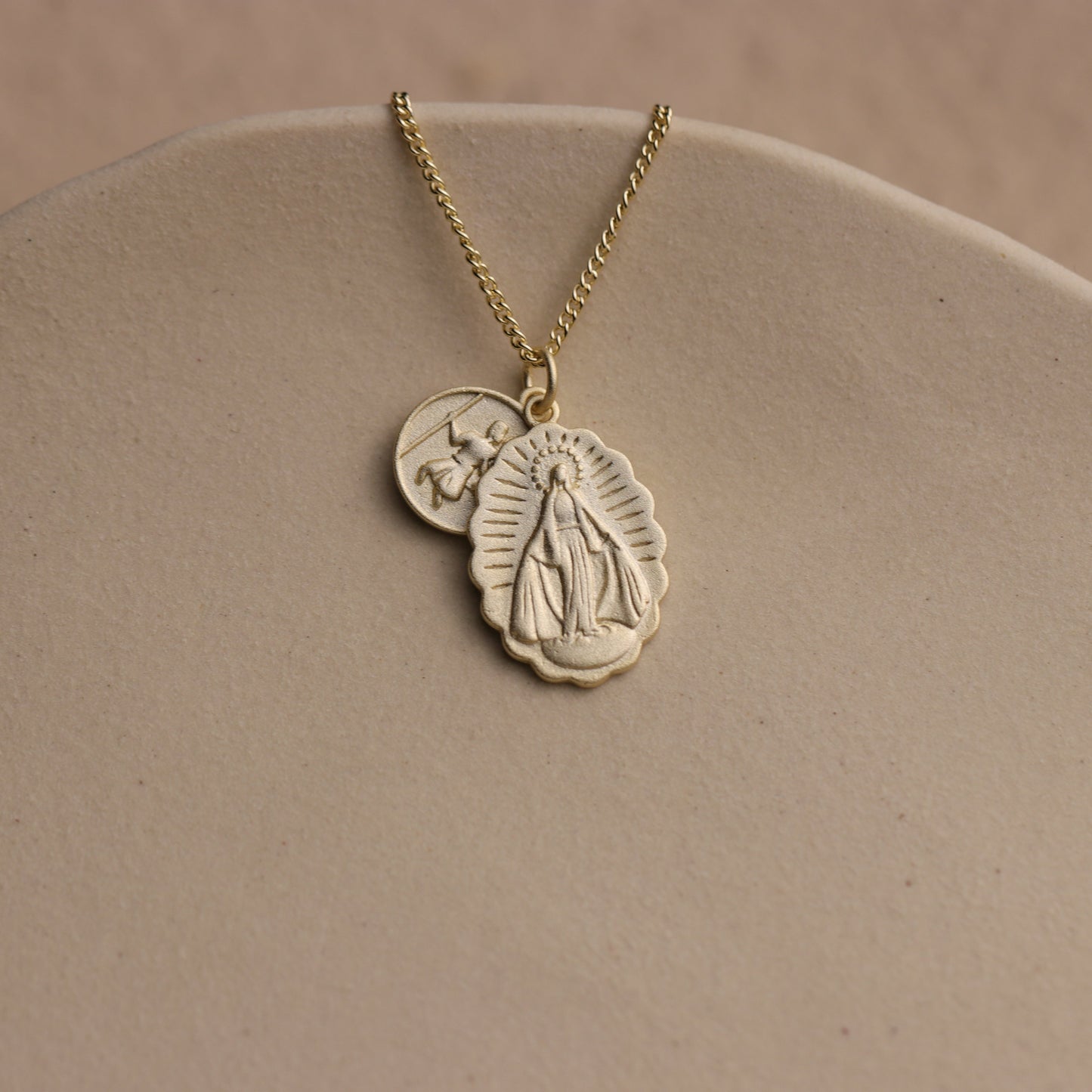 Santa Maria Mother Mary Necklace By La Lovely - La Lovely Vintage 