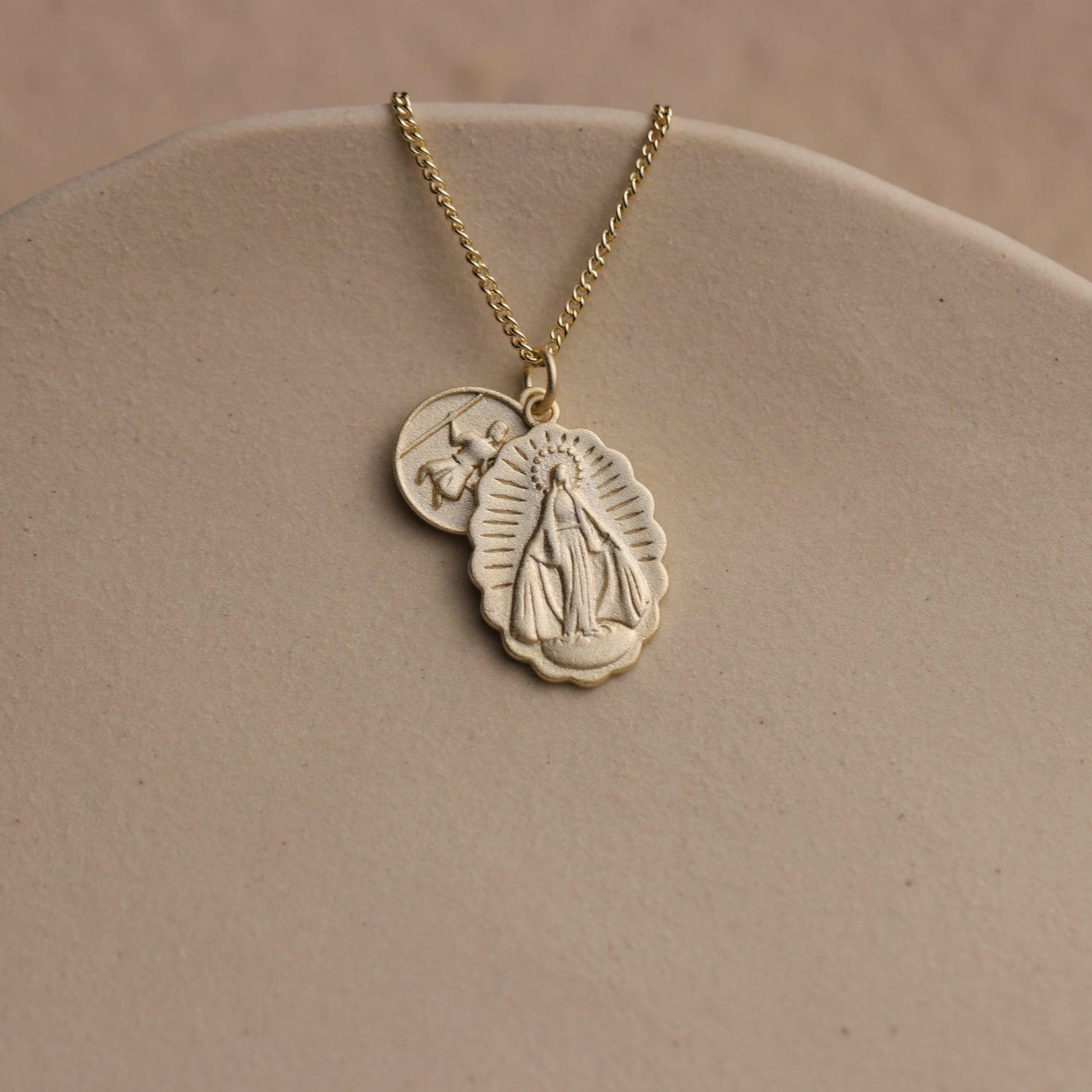 Santa Maria Mother Mary Necklace By La Lovely - La Lovely Vintage 