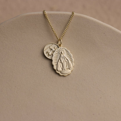 Santa Maria Mother Mary Necklace By La Lovely - La Lovely Vintage 