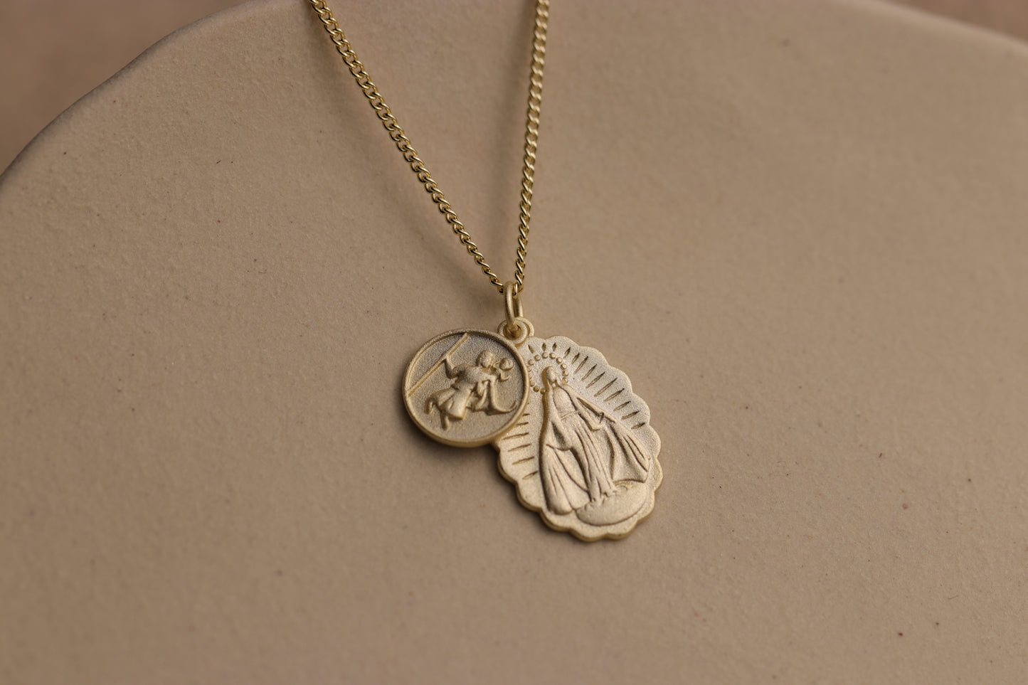 Santa Maria Mother Mary Necklace By La Lovely - La Lovely Vintage 