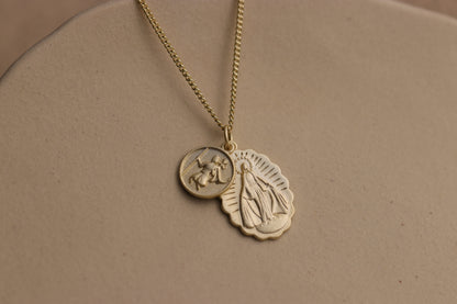 Santa Maria Mother Mary Necklace By La Lovely - La Lovely Vintage 