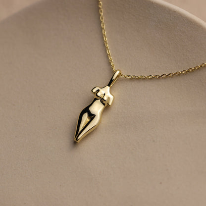 Body Form Divine Feminine Pendant Necklace By La Lovely - La Lovely Vintage 