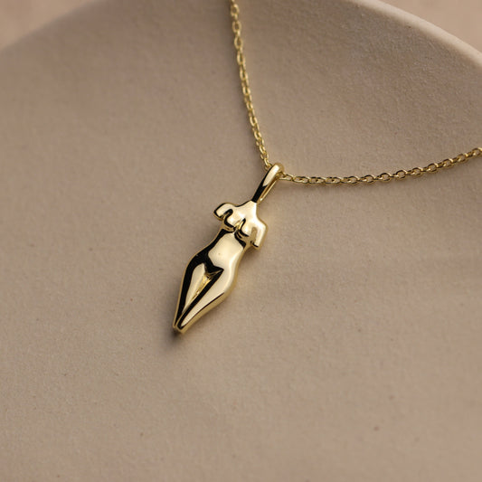 Body Form Divine Feminine Pendant Necklace By La Lovely - La Lovely Vintage 