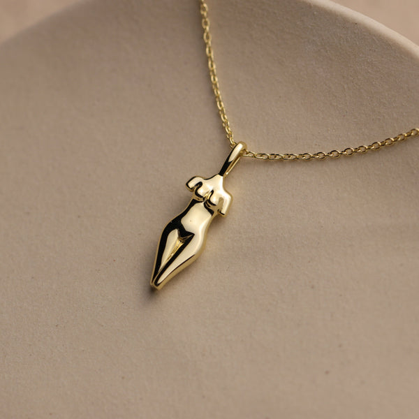Body Form Divine Feminine Pendant Necklace By La Lovely