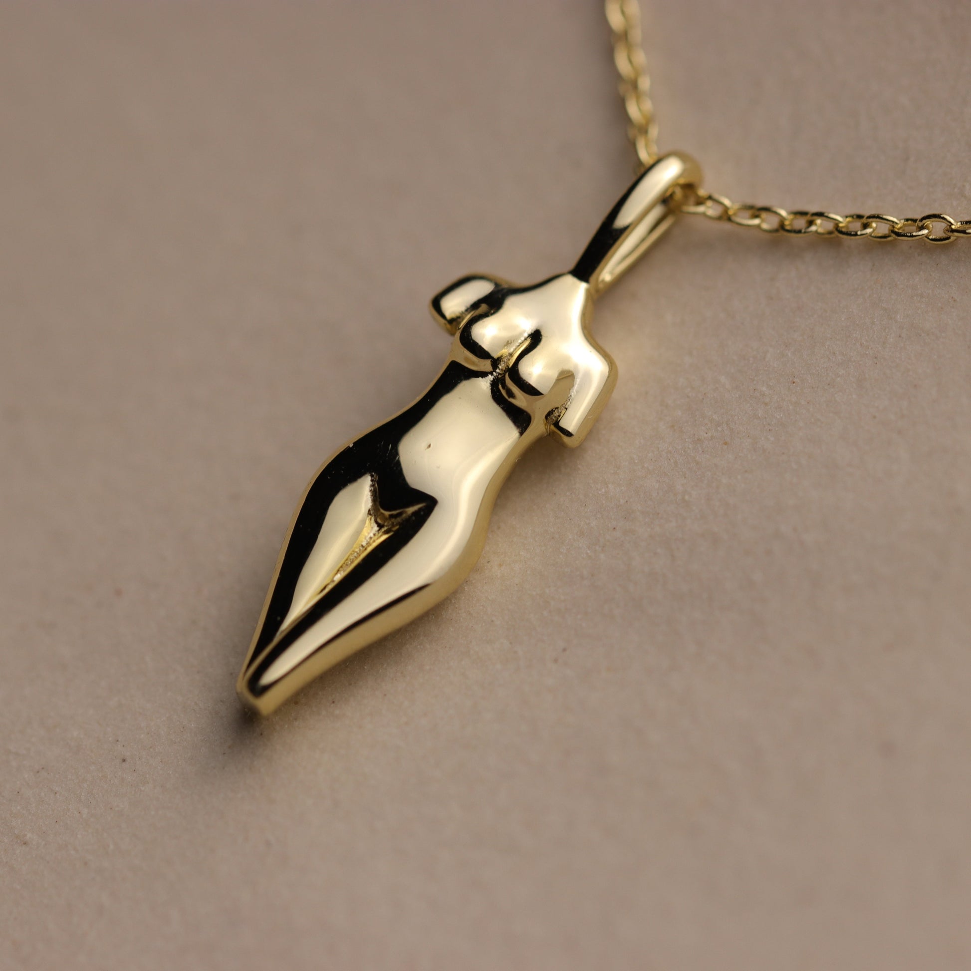 Body Form Divine Feminine Pendant Necklace By La Lovely - La Lovely Vintage 