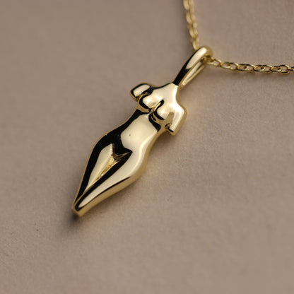 Body Form Divine Feminine Pendant Necklace By La Lovely - La Lovely Vintage 
