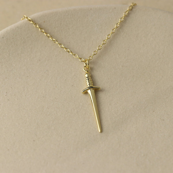 Mini Dagger Sword Necklace - La Lovely Vintage 