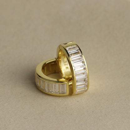 Mosaic Huggie Hoops - La Lovely Vintage 