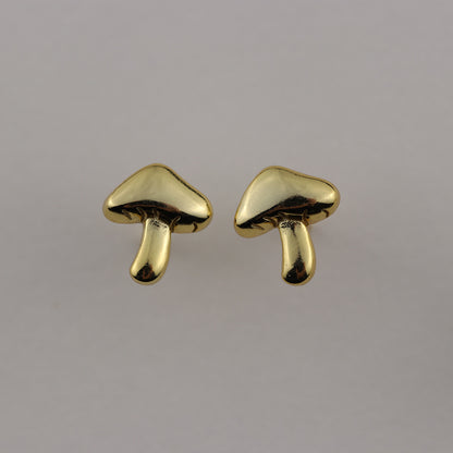 Mushroom Stud Earrings By La Lovely - La Lovely Vintage 