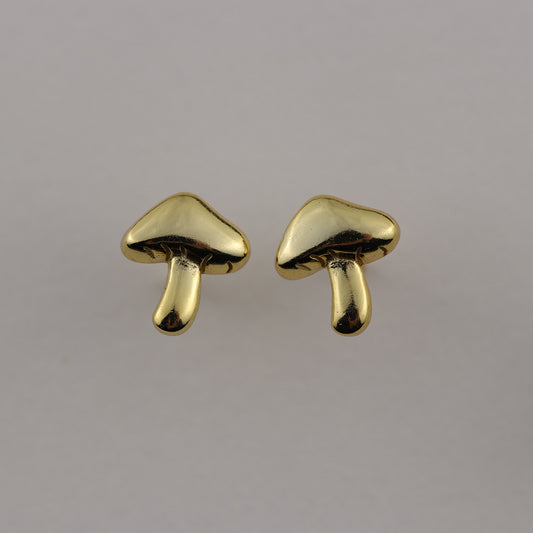 Mushroom Stud Earrings By La Lovely - La Lovely Vintage 
