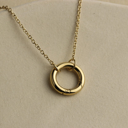 Gold Clip Closure Cable Chain Necklace - La Lovely Vintage 