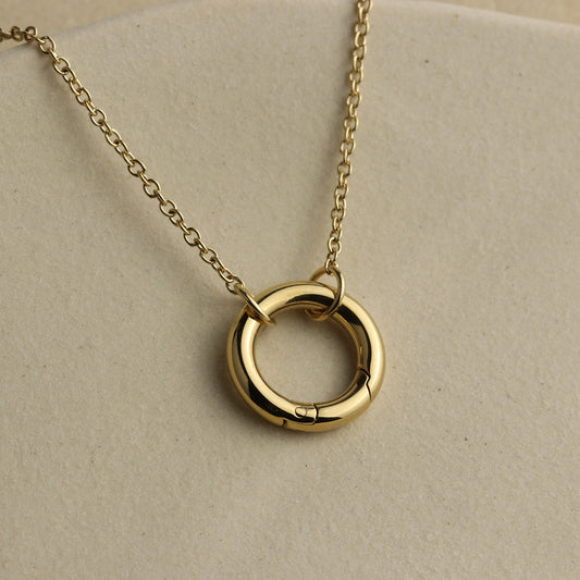 Gold Clip Closure Cable Chain Necklace - La Lovely Vintage 
