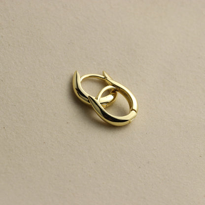 Teardrop Huggie Hoops - La Lovely Vintage 
