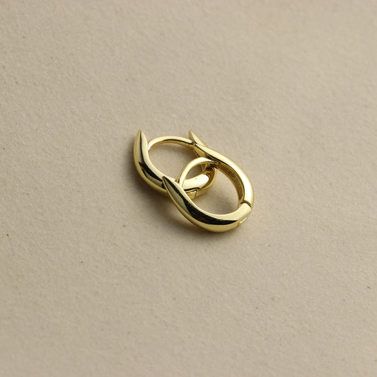 Teardrop Huggie Hoops - La Lovely Vintage 
