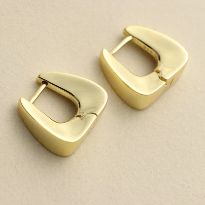 Chunky Triangle Hoops - La Lovely Vintage 