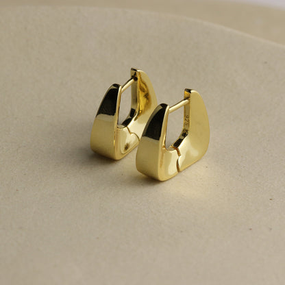 Chunky Triangle Hoops - La Lovely Vintage 
