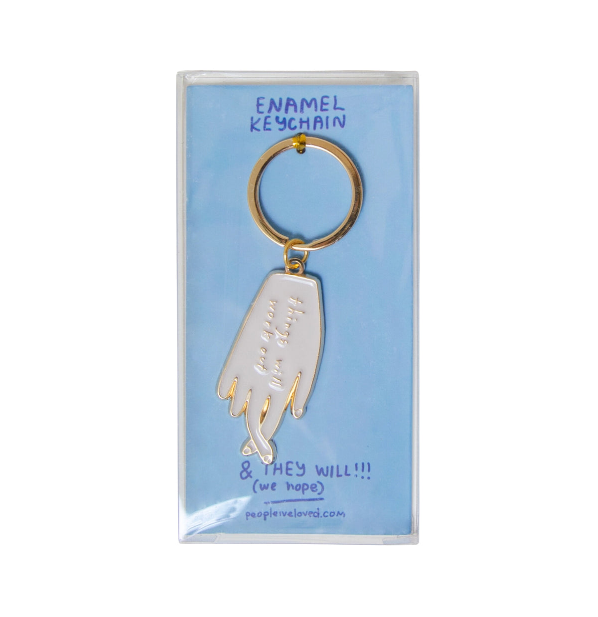 People I’ve Loved - Things Will Work Out Enamel Keychain - La Lovely Vintage 