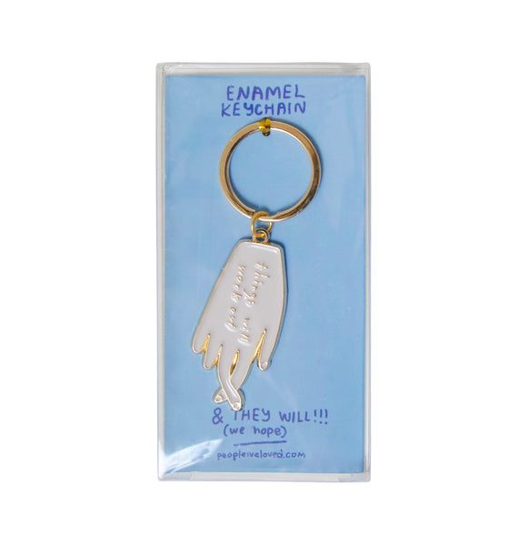 People I’ve Loved - Things Will Work Out Enamel Keychain - La Lovely Vintage 