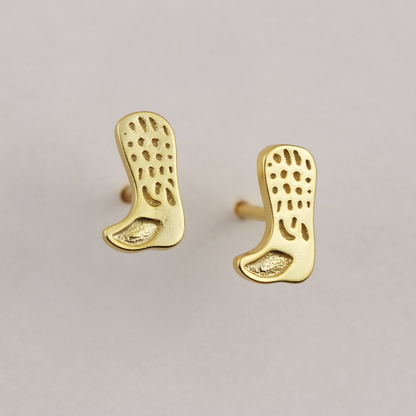 La Lovely - Cowboy Boot Stud Earrings - La Lovely Vintage 