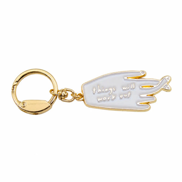 People I’ve Loved - Things Will Work Out Enamel Keychain - La Lovely Vintage 