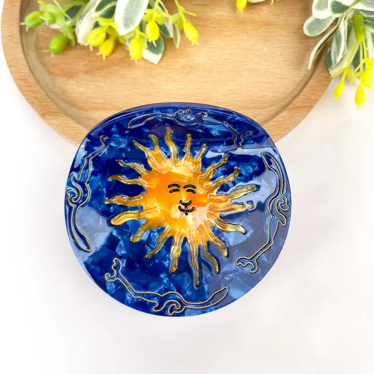 Sun Face Claw Clip