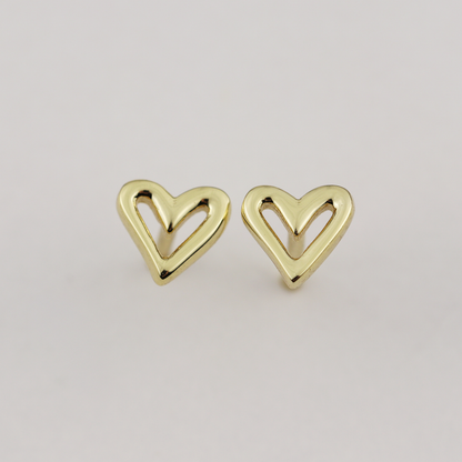 Heart Stud Earrings By La Lovely - La Lovely Vintage 