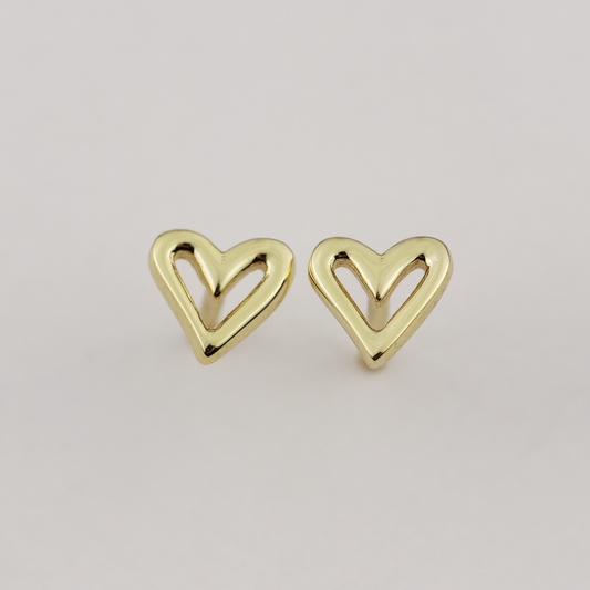 Heart Stud Earrings By La Lovely - La Lovely Vintage 
