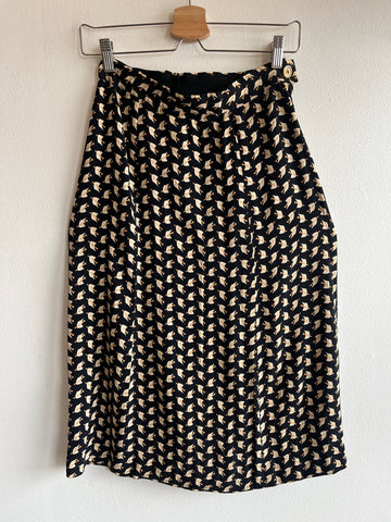 Vintage 1950’s Printed Side-Zip Skirt