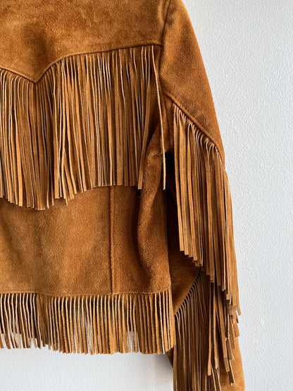 Vintage 1970’s Schott Western Fringe Suede Jacket - La Lovely Vintage 