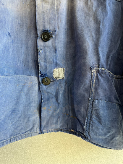 Vintage 1970’s French Repaired Chore Coat - La Lovely Vintage 