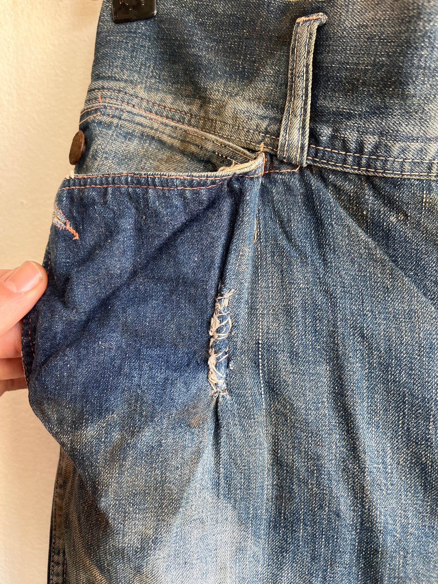 Vintage 1940’s Norfolk & Western Denim Work Jeans - La Lovely Vintage 