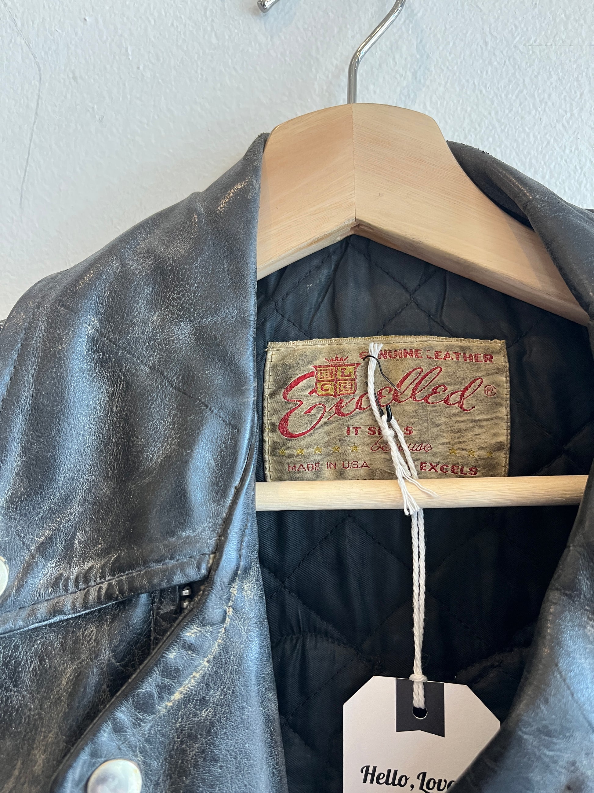 Vintage 1960’s Excelled Leather Motorcycle Jacket - La Lovely Vintage 