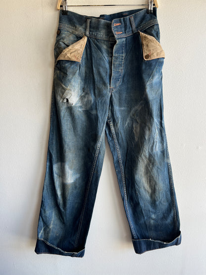 Vintage 1940’s Norfolk & Western Denim Work Jeans - La Lovely Vintage 