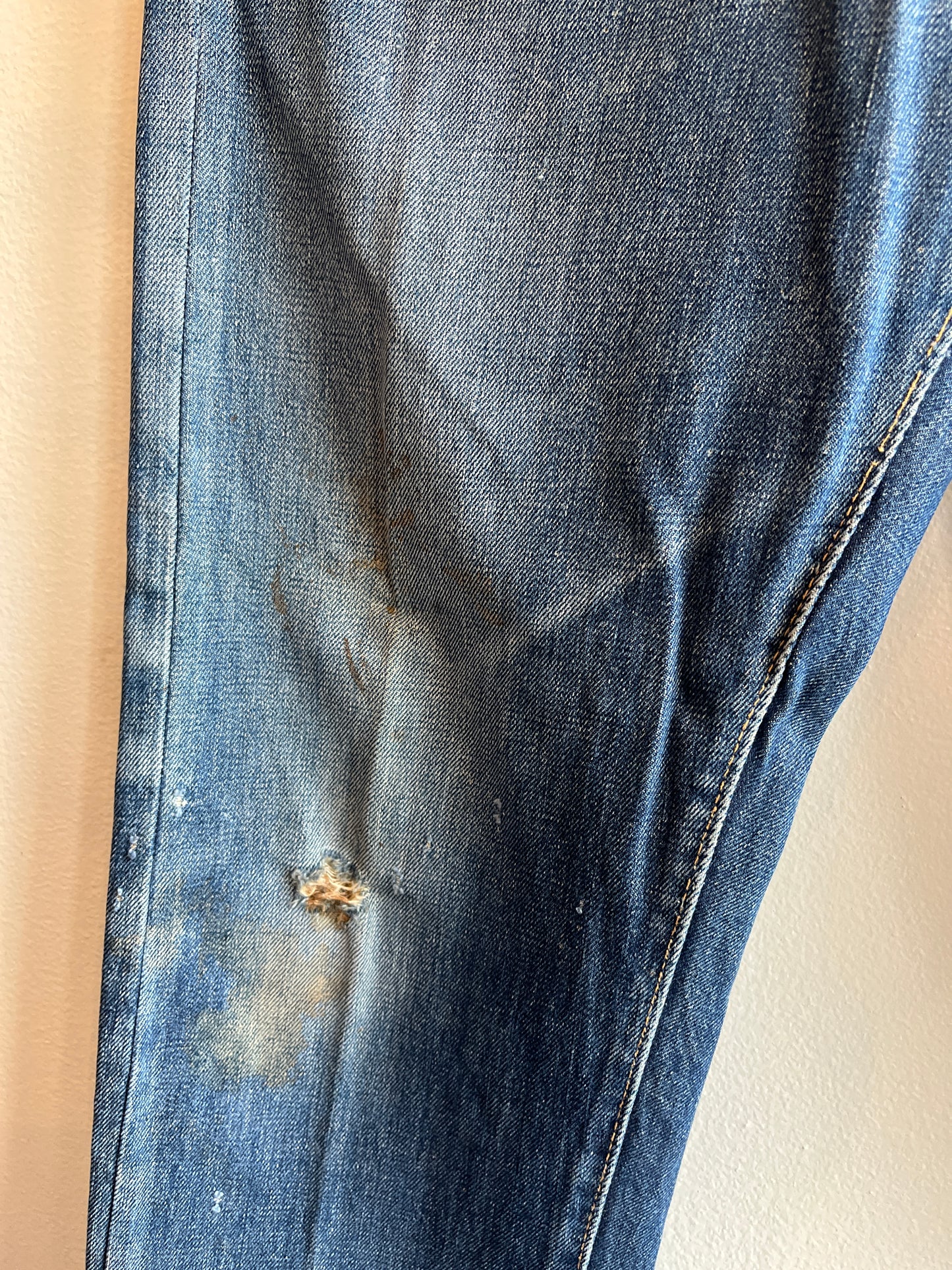 Vintage 1950's Levi's "Big E" Hidden Rivets Redlines Selvedge Denim Jeans - La Lovely Vintage 