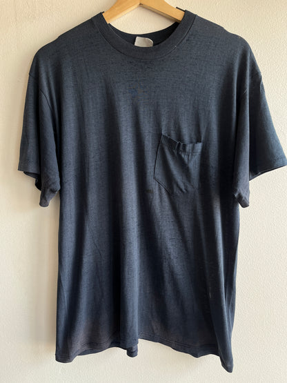 Vintage 1980’s Navy Pocket T-Shirt