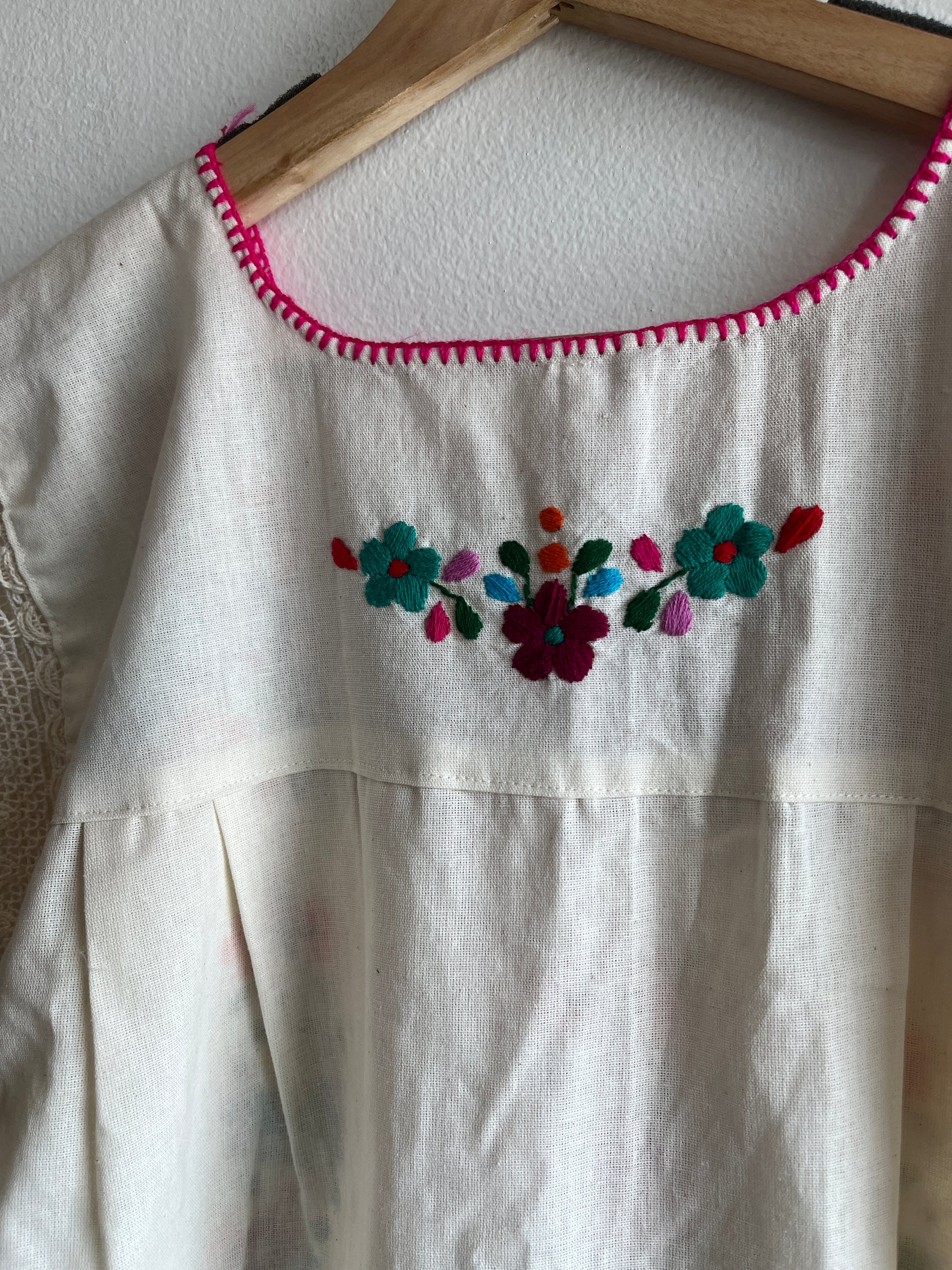 Vintage 1970’s Oaxacan Embroidered Kaftan Dress - La Lovely Vintage 