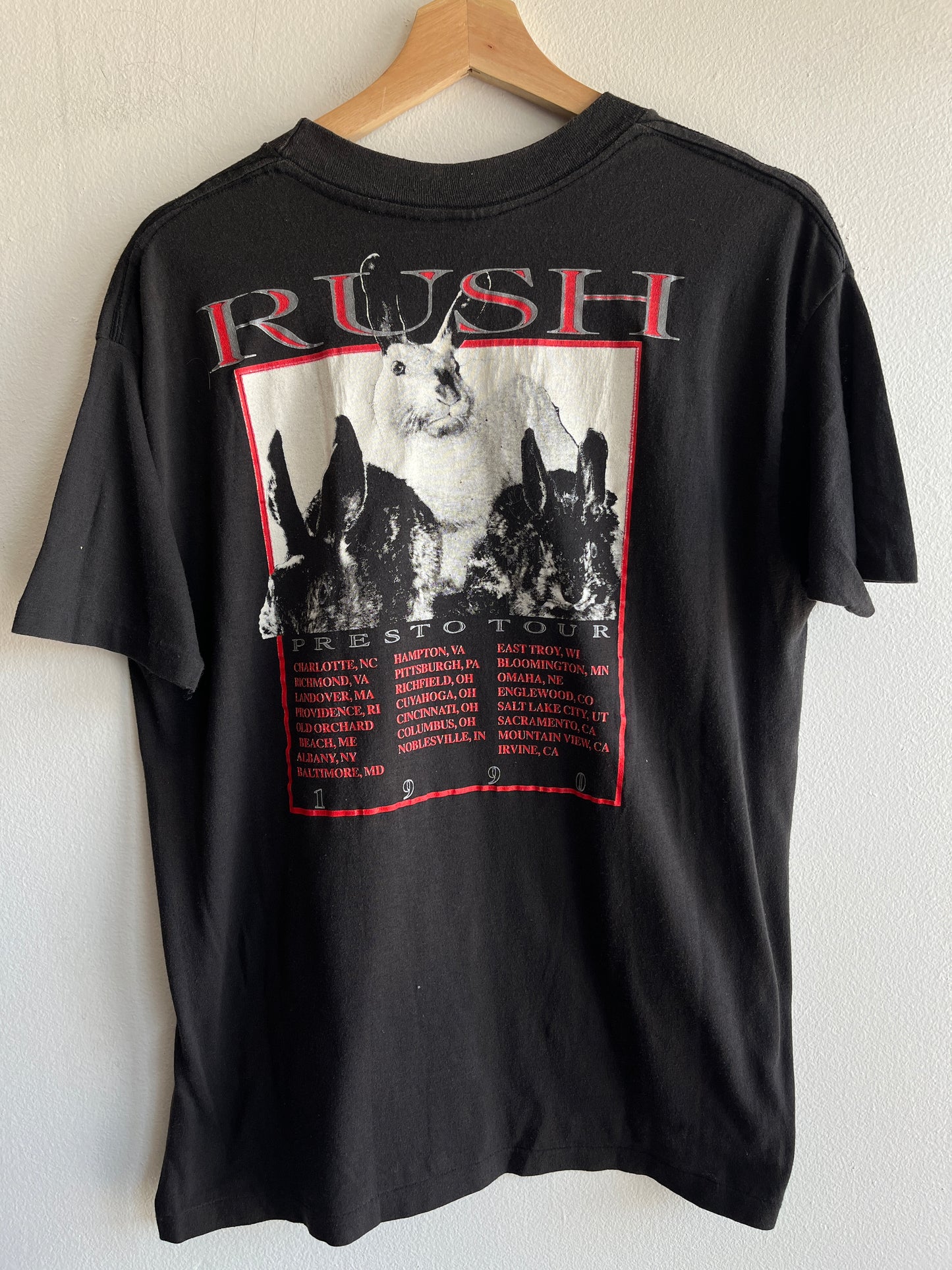 Vintage 1990 Rush Tour T-Shirt