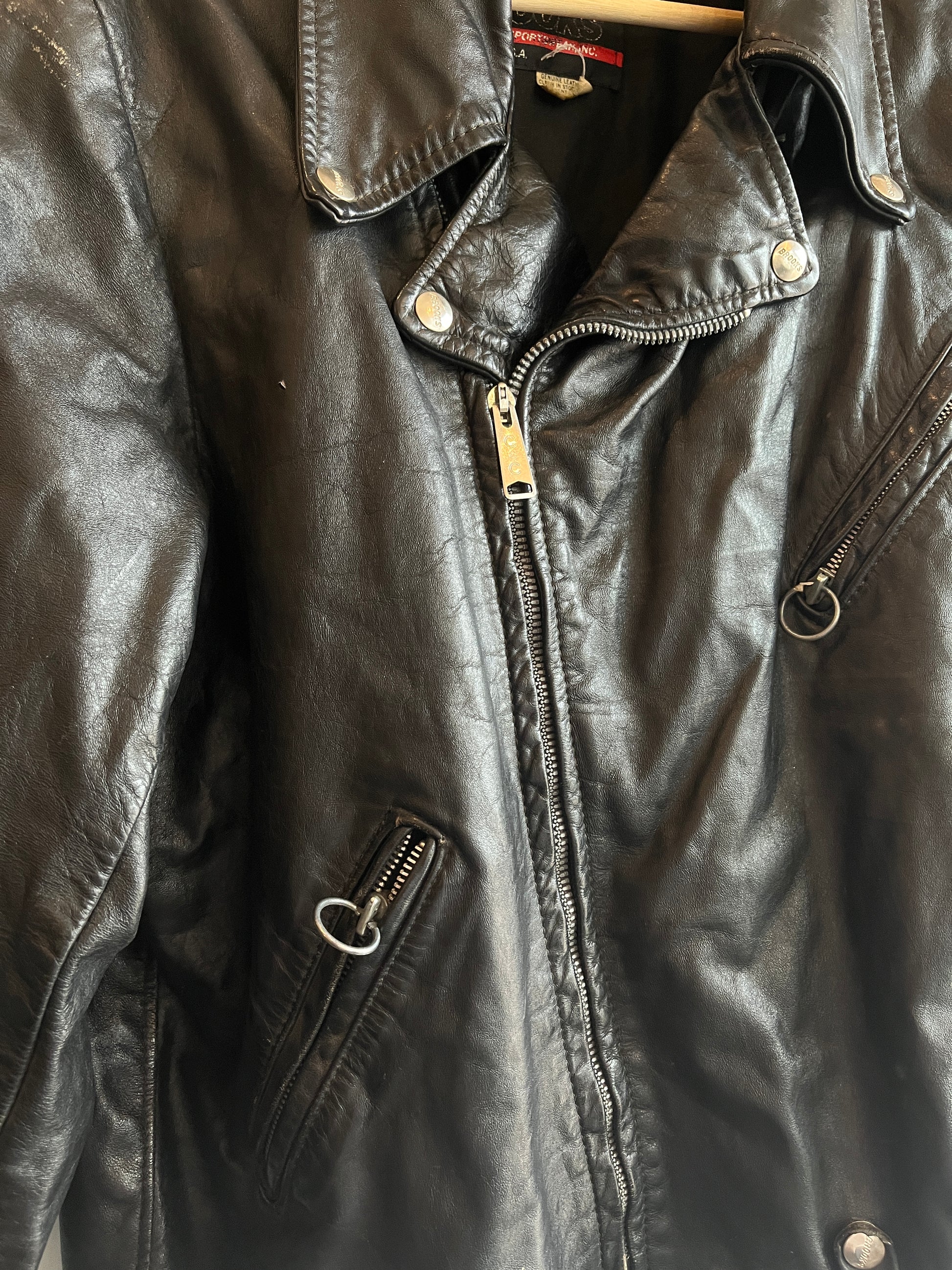Vintage 1970’s Brooks Leather Motorcycle Jacket - La Lovely Vintage 