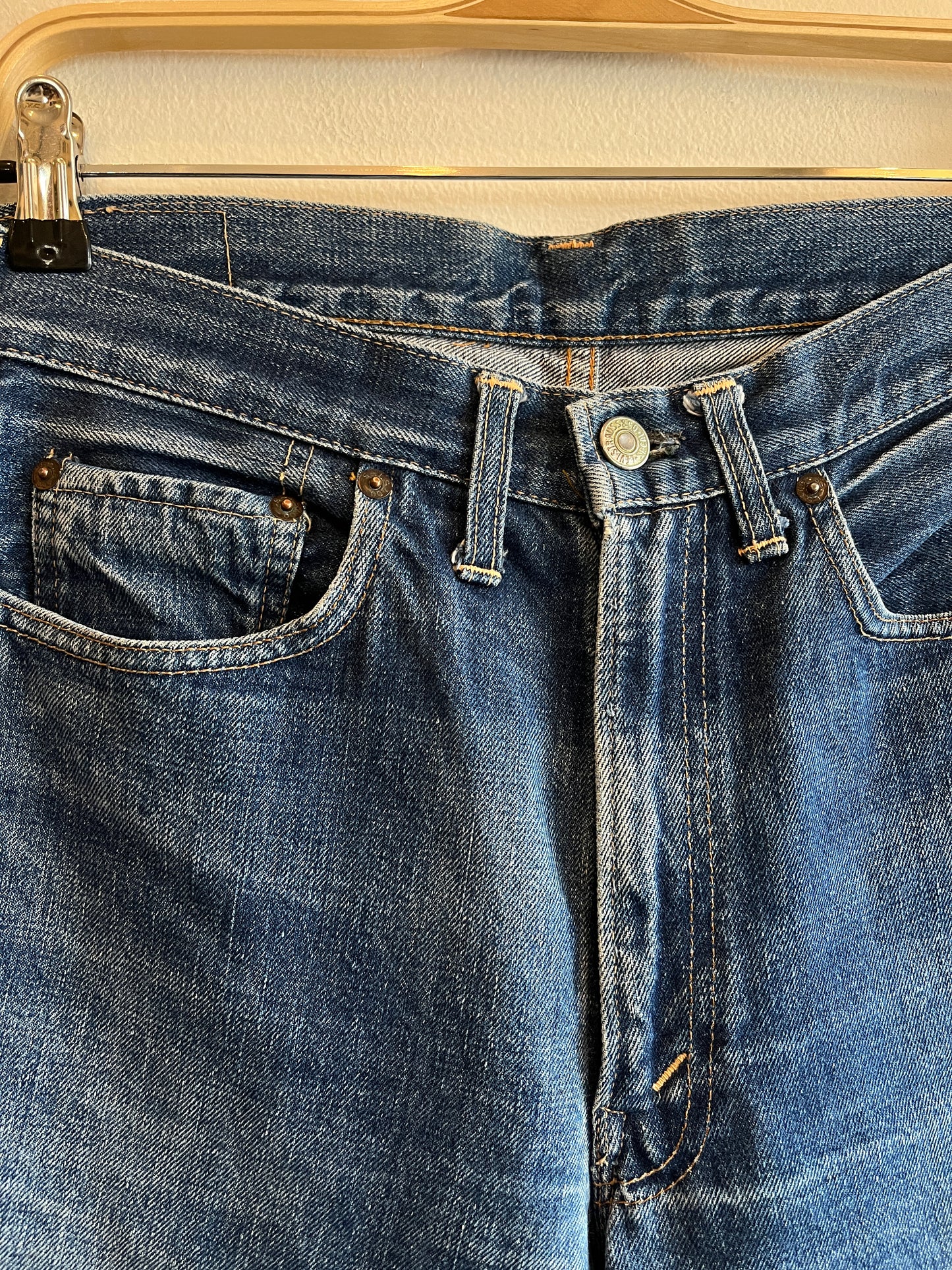 Vintage 1960's Levi's "Big E" 505 Selvedge Denim Jeans - La Lovely Vintage 
