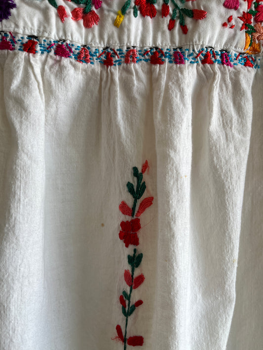 Vintage 1970’s Oaxacan Embroidered Kaftan Dress - La Lovely Vintage 