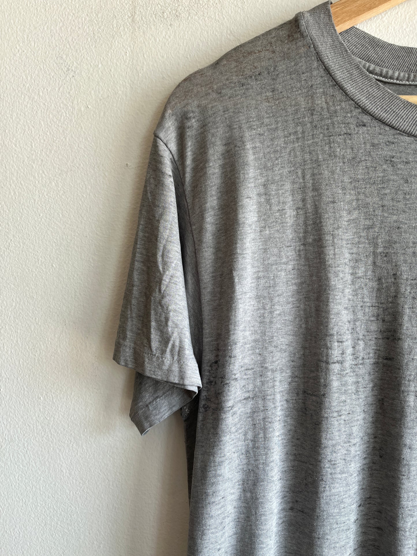Vintage 1970/80’s Heather Grey Pocket T-Shirt