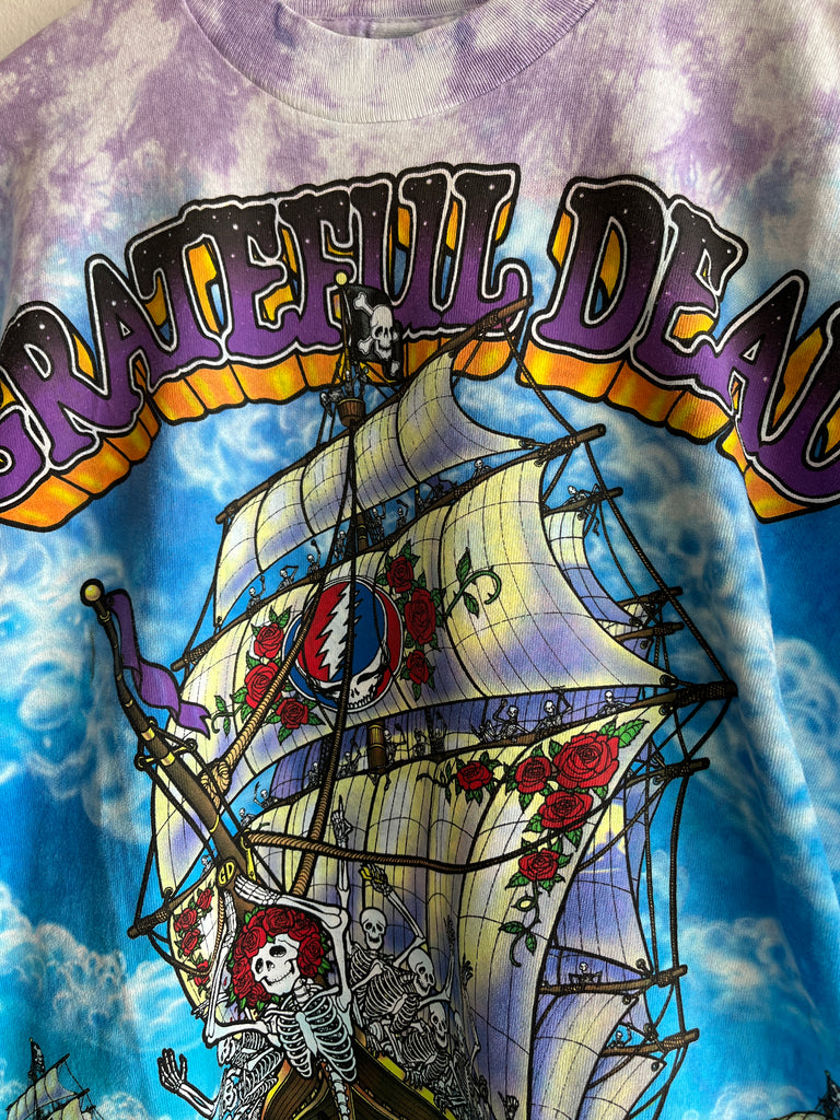 Vintage 1993 Liquid Blue Grateful Dead Ship of Fools Tie Dye 