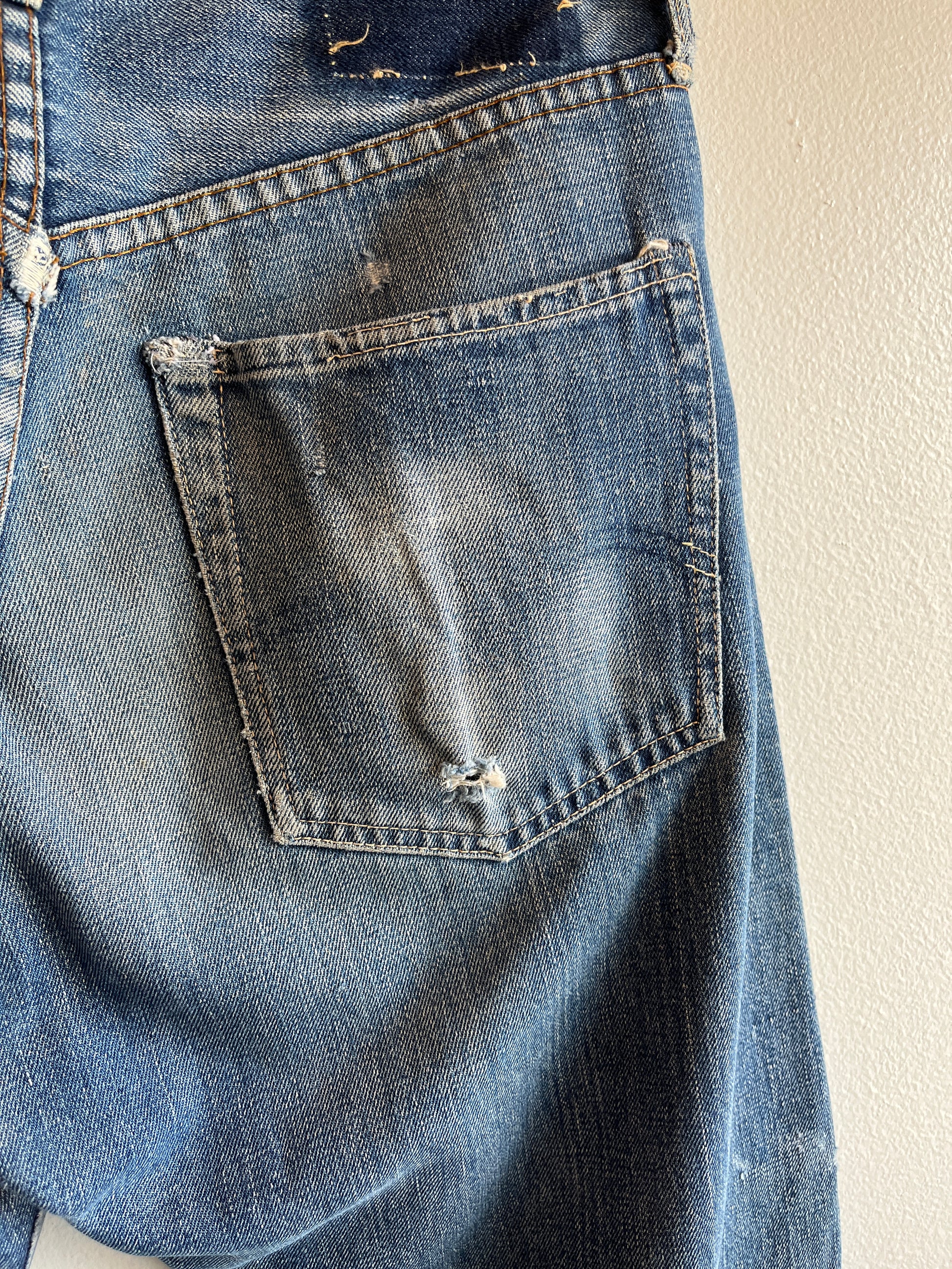 Vintage 1960's Levi's "Big E" 505 Selvedge Denim Jeans - La Lovely Vintage 