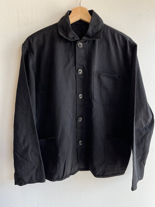 Vintage 1970’s French Black Chore Coat - La Lovely Vintage 