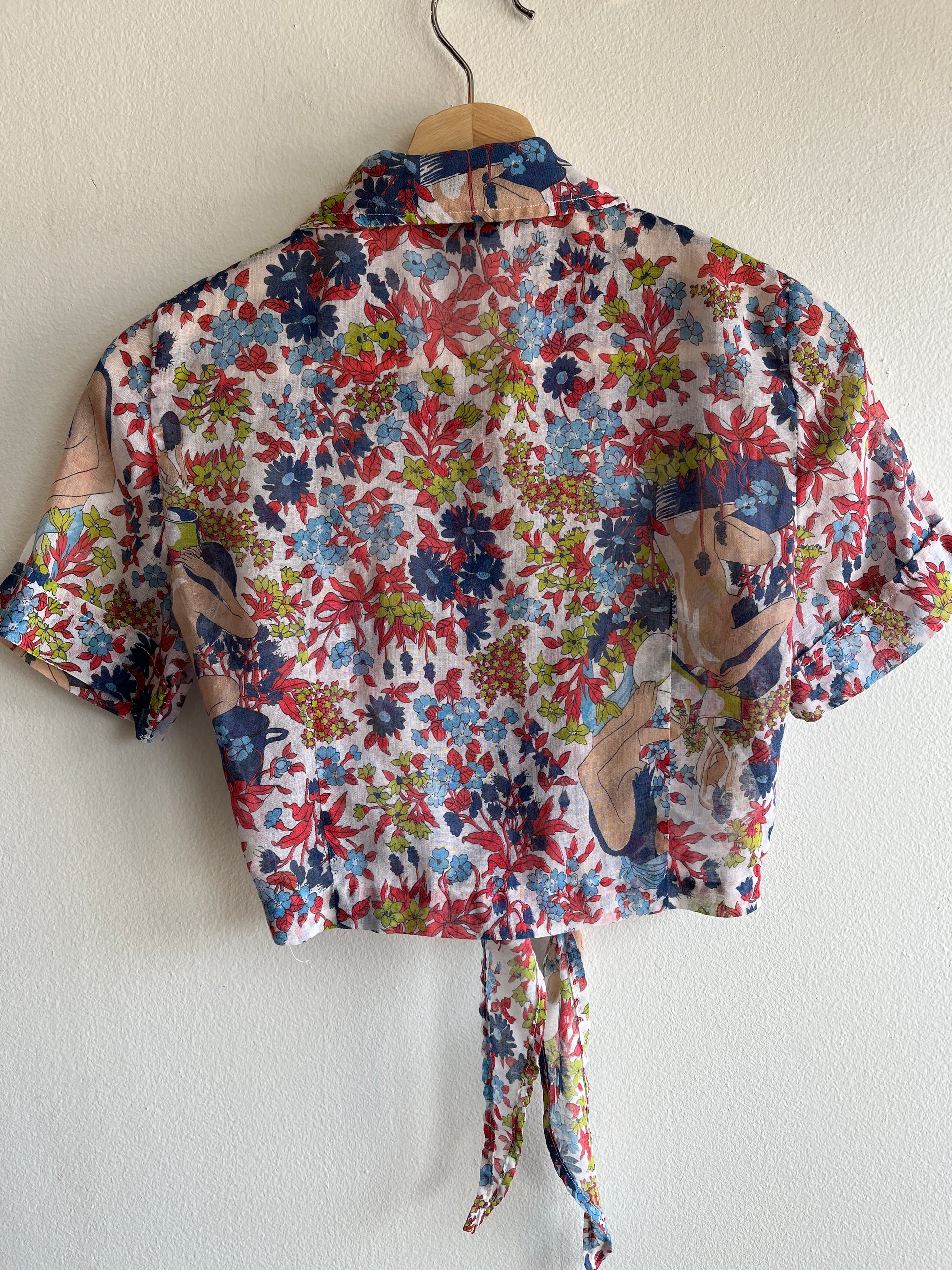 Vintage 1970’s Psych Print Button-Up Blouse - La Lovely Vintage 